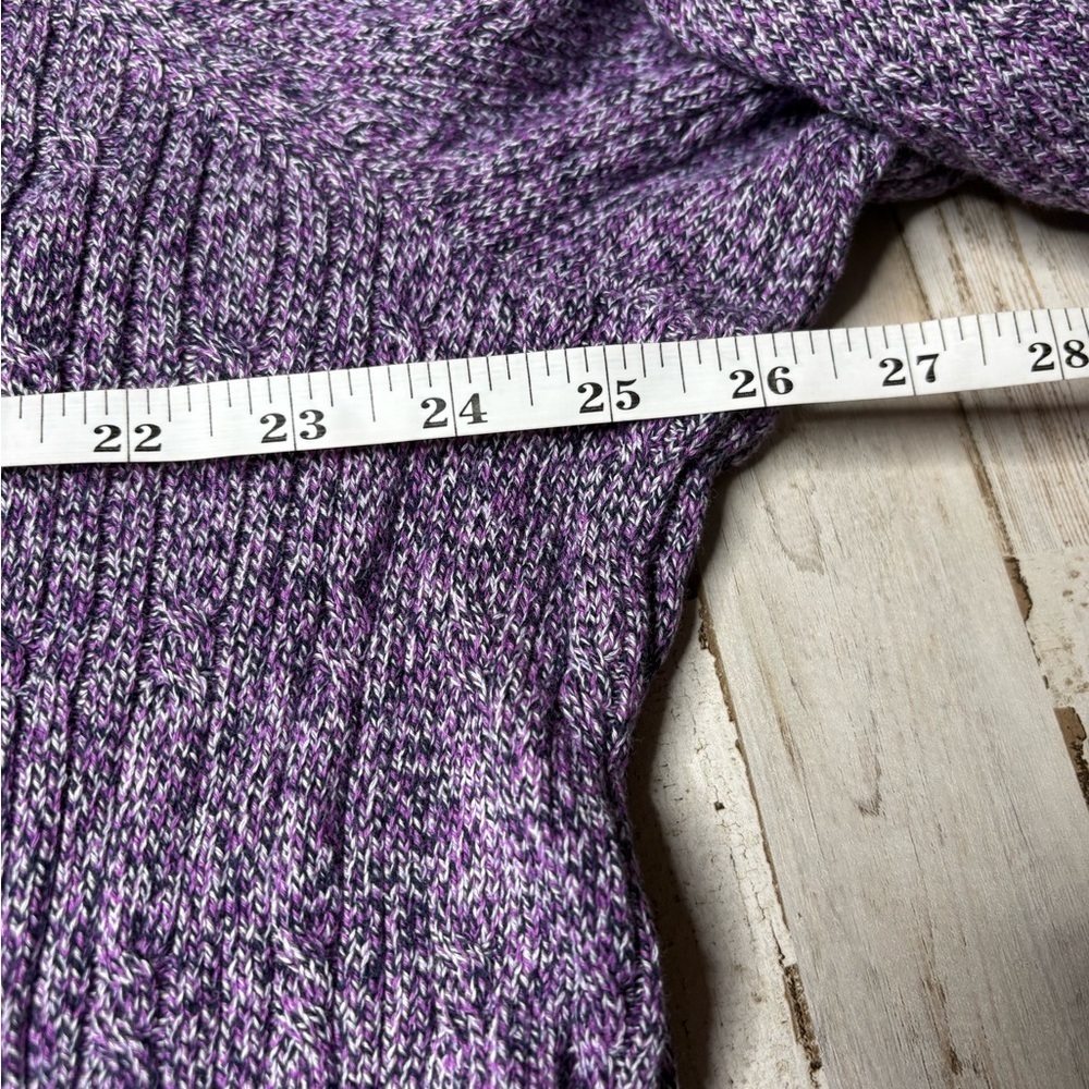 Kim Rogers Cable Crew Sweater Women’s Plus Sz 1X Purple Marbled Classic NWT - Picture 6 of 14